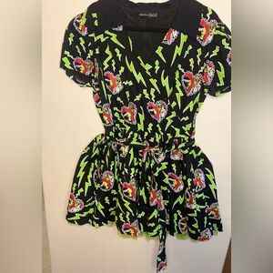 Dolls Kill x Monsters Frankie/Bride fit and flare mini dress